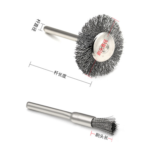 Wire wheel, steel wire, copper wire brush, polishing, cleaning, rust removal brush, electric literary toy, metal mold hair removal, electric grinding and polishing