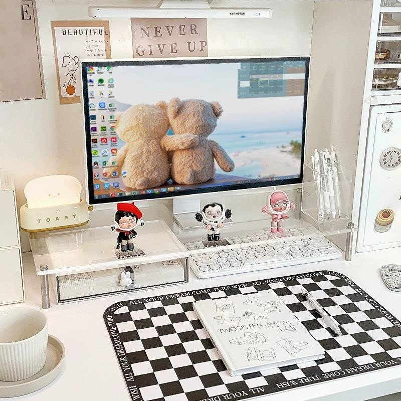 Acrylic laptop, tubing, storage system, LCD display