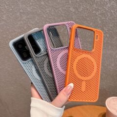 Weinet は Xiaomi 15Pro 携帯電話の冷却磁気電話ケース Xiaomi 14Pro つや消し肌の感触通気性保護に適しています