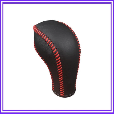 shift knob cover, Sürətlər qutusu və əl tormozu başlıqları - 13-15-models-of-the-kaiyue-black-leather-with-red-stitching-genuine-leather