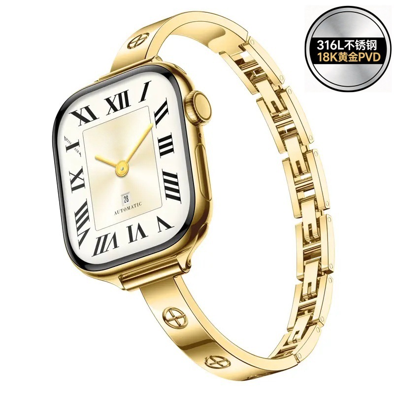 Kajia Bracelet Love Series 316 Steel Bracelet Suitable for Apple Watch Strap Full Model Ultra Ladies