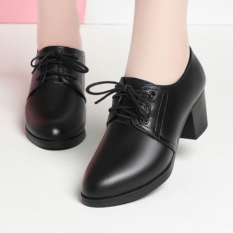 Zapatos para mujeres 2026 verano nuevos zapatos de tacones altos para mujeres zapatos de cuero poco profundos primavera y otoño zapatos de baile de tacones altos