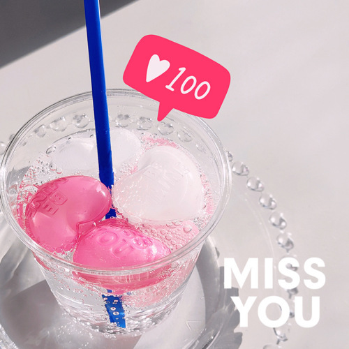 Non-melting heart-shaped ice cubes, food-grade, chilled small ice balls, reusable, summer ice-making tray molds