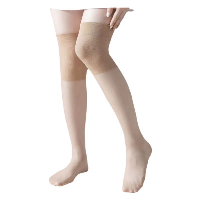 Aire acondicionado de verano rodillera medias de seda con núcleo anti-enganche calcetines de pierna fría sexy calcetines de rodilla alta