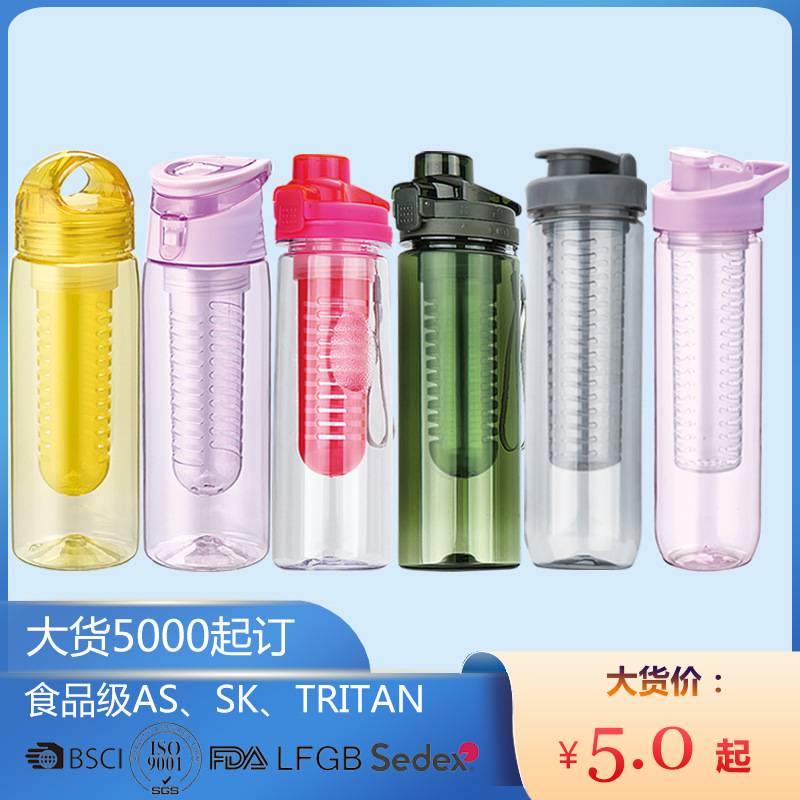 跨境tritan660-2000ml大容量塑料运动水杯柠檬杯子太空冷水壶