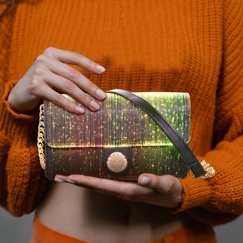 Fashion luminous women's bag small square bag optical fiber bag European and American popular Amazon Women's bag handbag LED colorful luminous Fashion luminous women's bag small square bag optical fiber bag European and American popular Amazon Women's bag handbag LED colorful luminous