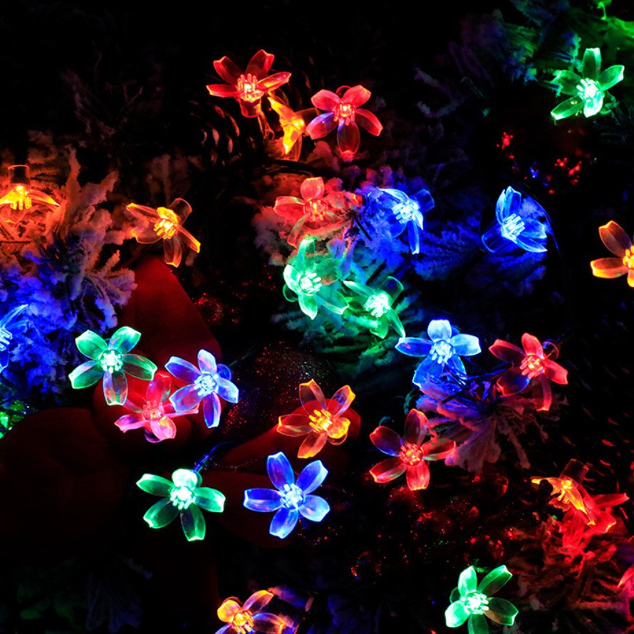 Nuevo LED de flores de cerezo cadena de luces festivales centro comercial patio atmósfera romántica decoración de luces cadena de árboles luz de atmósfera diseño de luces