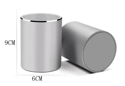 Aluminum alloy round pen holder desktop storage business office metal cosmetics creative pen holder
