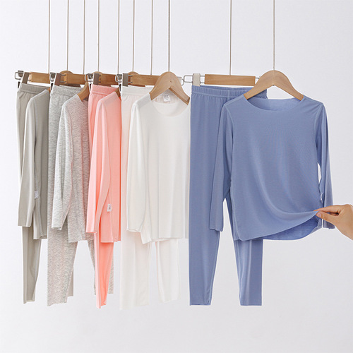 Children's Homecoming Set Category A Autumn New Girl's Pajama Set Crew Neck Casual Medium and Large Children Air Conditioning Clothes