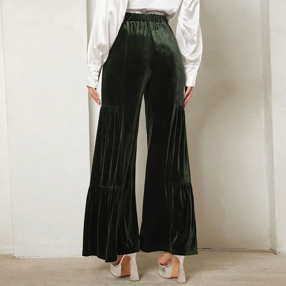 Women's solid color slim pants_voghion.com
