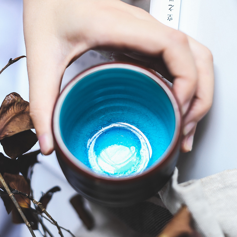 Grieta de hielo Taza japonesa de cerámica transfronteriza creativa de cerámica taza de agua taza de té taza de café té de flores Taza de cerámica
