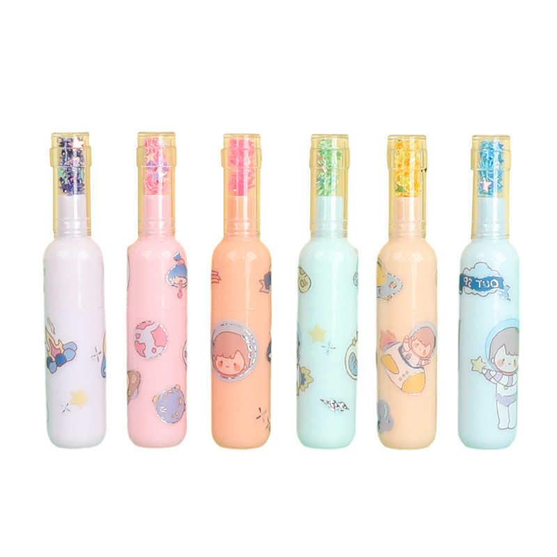 6080 botella de deriva rotulador estudiante diario pluma marcador lindo dibujos animados Etiqueta de dibujos animados botella de vino rotulador