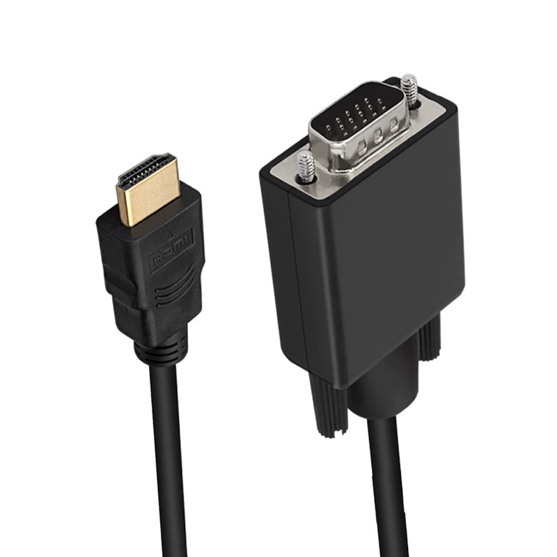 Кабель HDMI to VGA 1.8 м для подключения компьютера монитора 1080P HD конверсионный кабель HDMI в VGA чип
