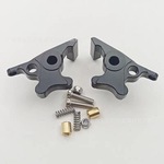 摩托车电动车通用牛角头前碟后碟电动车改装双碟刹车手柄头铝合金