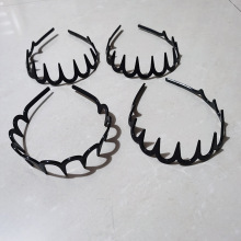 波浪发箍黑色ABS料洗脸防滑增高颅顶不勒头头箍