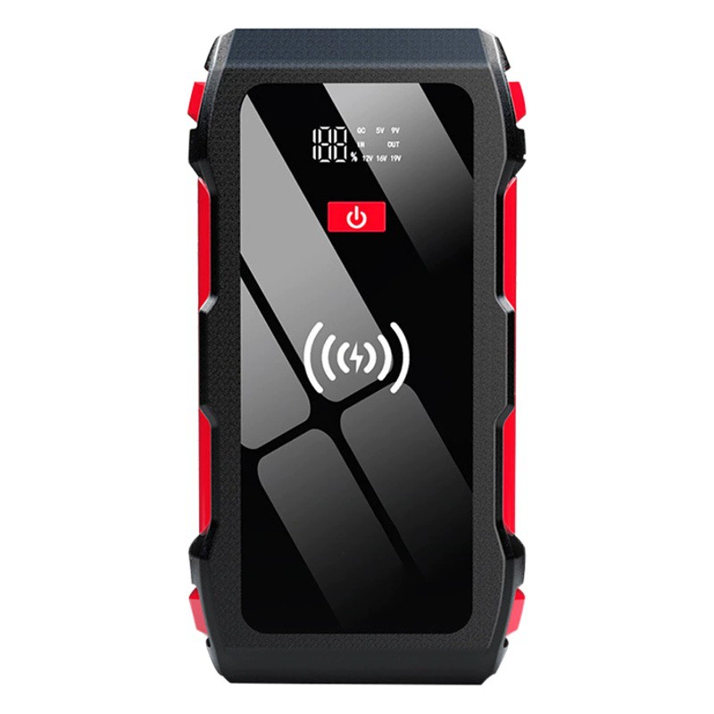 12-вольтовый источник питания для экстренного запуска мотоциклов и автомобилей с функцией беспроводной зарядки и питанием для зажигания.