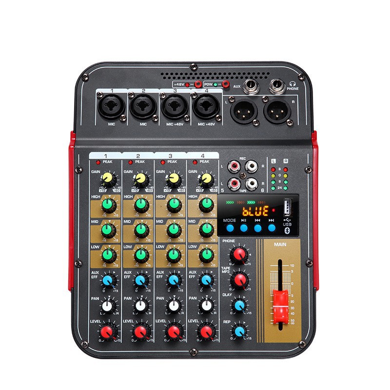 Mezclador transfronterizo directo de 6 vías Bluetooth profesional USB equilibrio DSP efecto de reverberación de bar casero espectáculo de escenario
