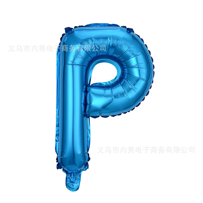 Globo de letra de película de aluminio de 16 pulgadas, versión americana en mayúsculas, cuerpo delgado, pinyin en inglés, decoración de caracteres, globo de papel de aluminio AZ al por mayor