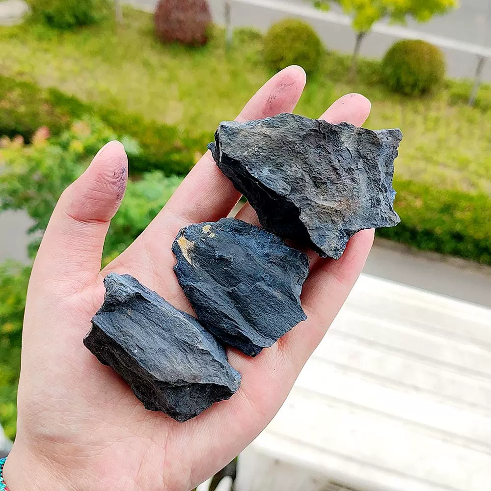 跨境热销水晶原石天然水晶摆件次石墨原石摆件Merkaba瑜伽石