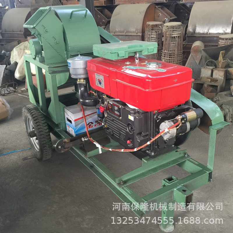 园林树枝木材粉碎机大小型移动式多功能树木竹子葡萄枝秸秆破厂家