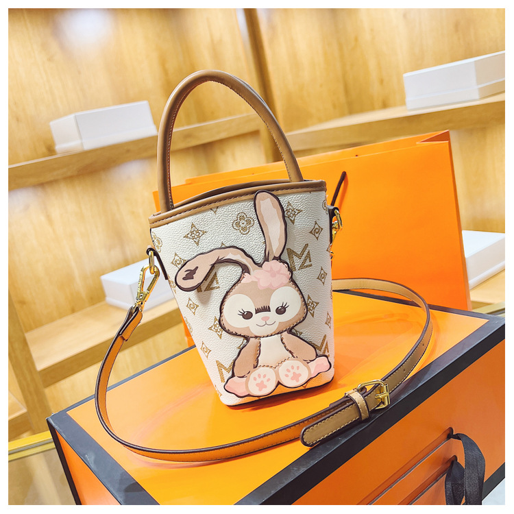 Fashion bucket bag for women 2023 spring new versatile cute rabbit bag high-end casual shoulder crossbody bag_voghion.com
