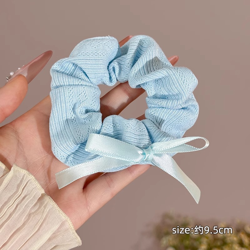 Encaje retro francés, diadema de intestino grueso, mujer 2025, nuevo estilo, cuerda para el cabello, banda de goma, lazo, dulce cuerda para el cabello, accesorios para el cabello