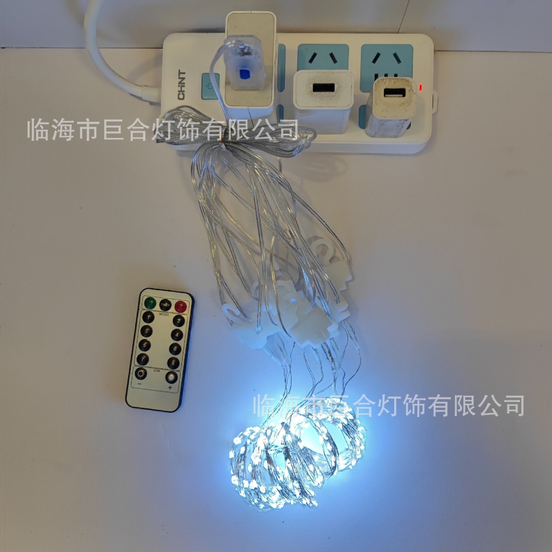 Transfronteriza Amazon LED alambre de cobre cortina de luz Cadena de luz USB control remoto 3*3 con gancho de Navidad de la boda decoración del dormitorio