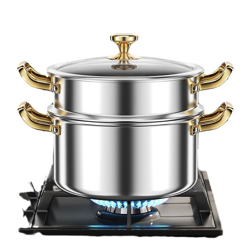 304 hogar de acero inoxidable pequeña olla de cocción gruesa olla antiadherente cocinar estofado de gas electromagnético cocinar co