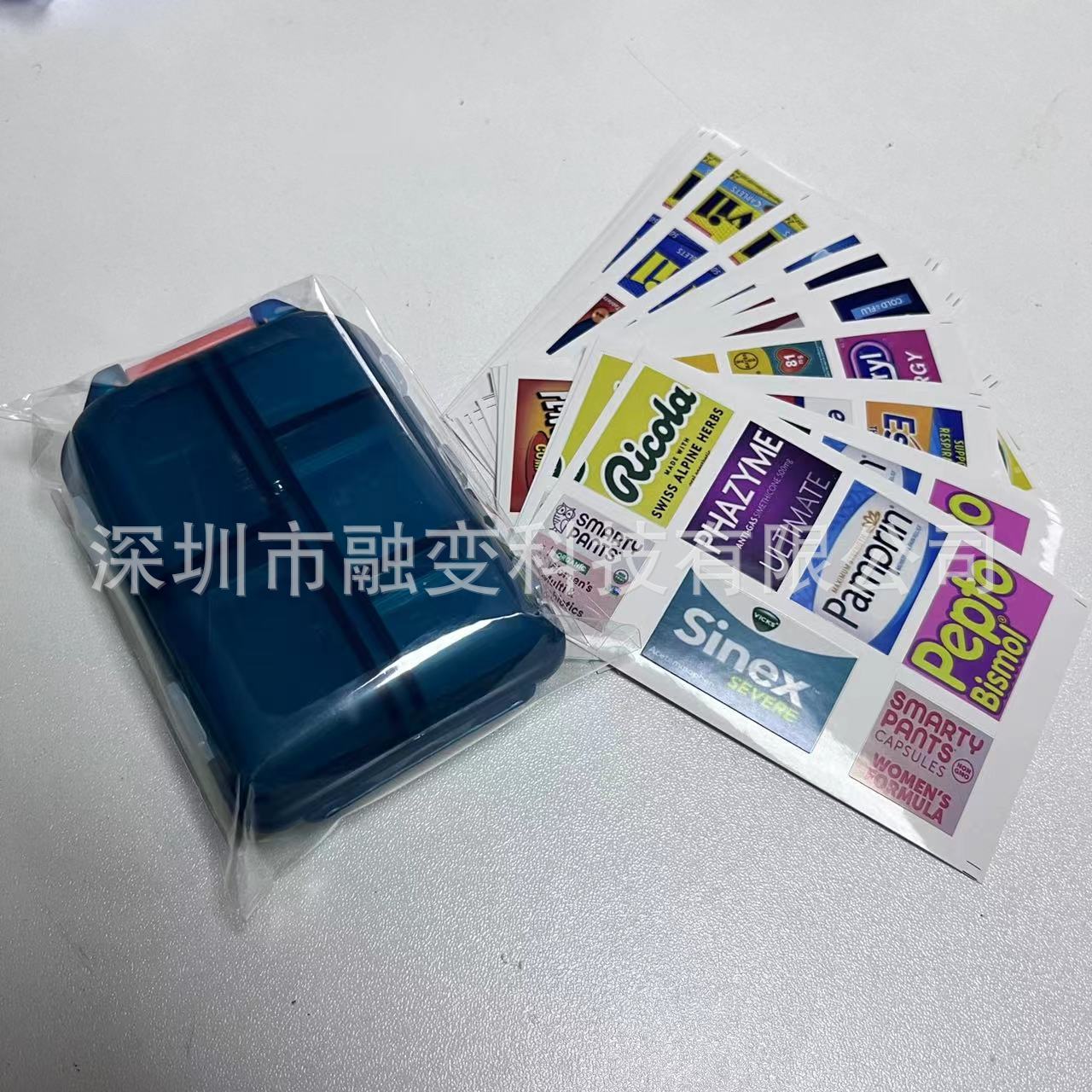 Pocket pharmacy con labels conveniente 147 etiqueta adhesiva de la medicina de viaje 10 cajas de pastillas