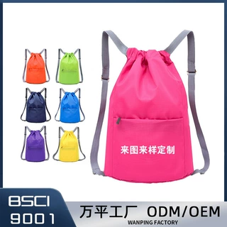 厂家定制束口袋百搭抽绳双肩包新款运动篮球包轻便大容量旅行背包