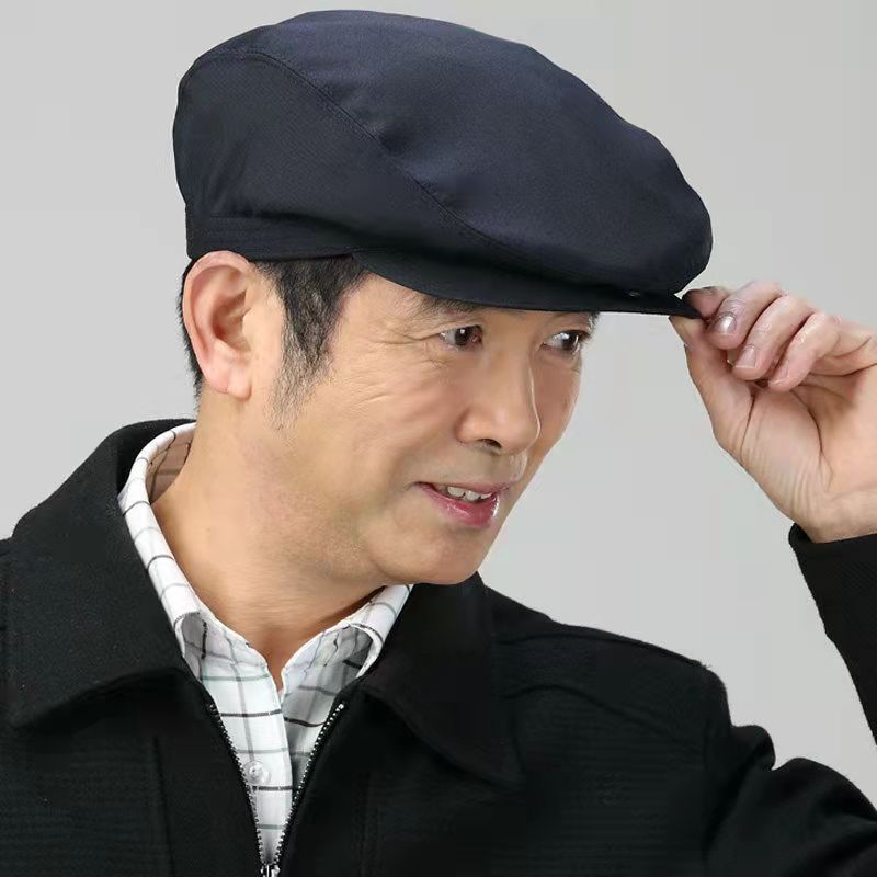 Gorra de lana para hombres otoño invierno estilo casual de mediana edad y ancianos gorra de papá