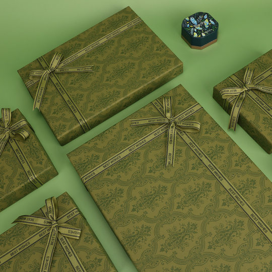 Green gift box empty box ins style packing box big Valentine's Day lipstick birthday gift cosmetics hand gift box