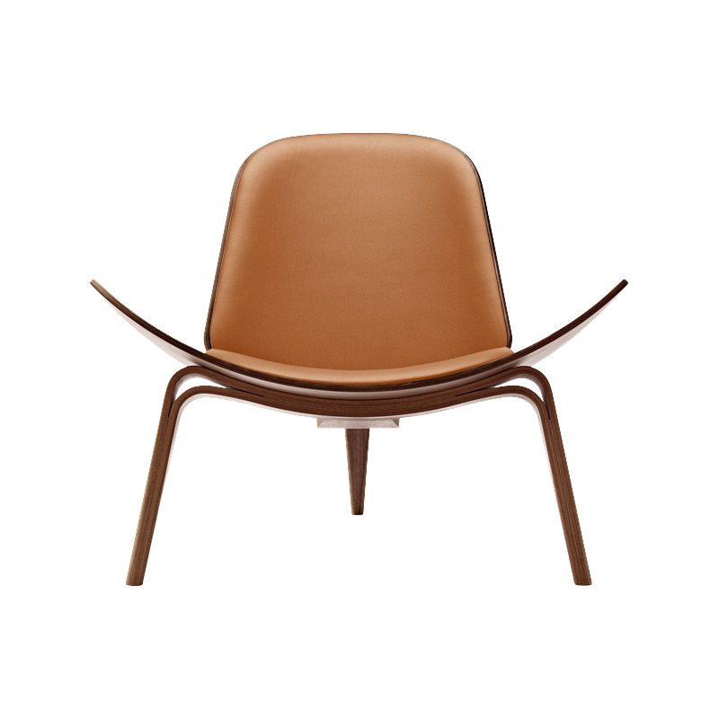 Silla nórdica moderna con respaldo para sala de estar y balcón