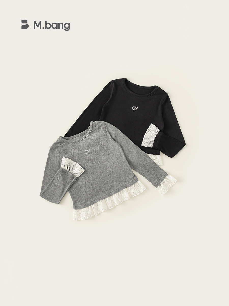 Autumn children's lace T-shirt