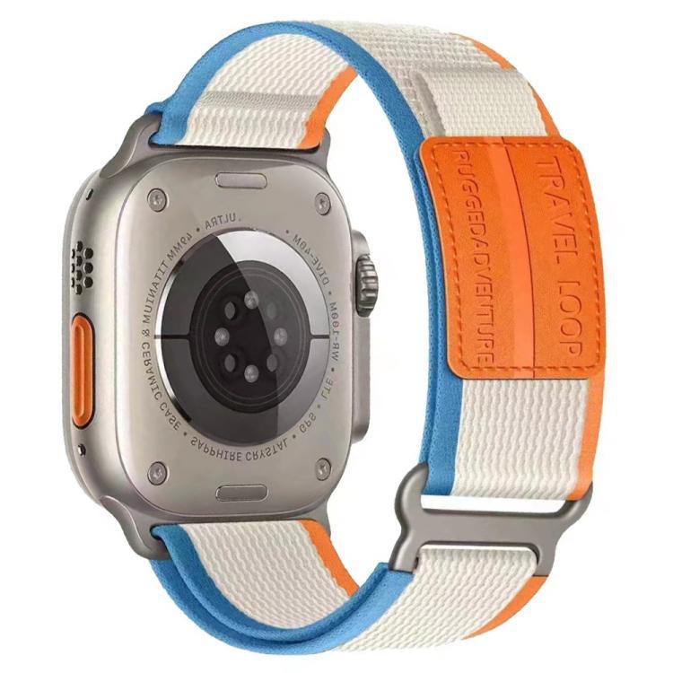 Es adecuado para Apple Watch de doble sección de nylon trenzado correa de hebilla para 38 - 49mm de múltiples tamaños