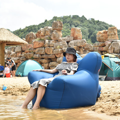 メーカー在庫ありの新しいエアソファ屋外ポータブルシングルインフレータブルベッド防湿水レイジーソファシート