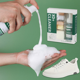 Cleaning Agent Dry Cleaning Kit No-Wash Sneaker Set Box Stain Removal Whitening with Shoe Brush Shoe Cleaning Towel No Water Wash Stain Remover