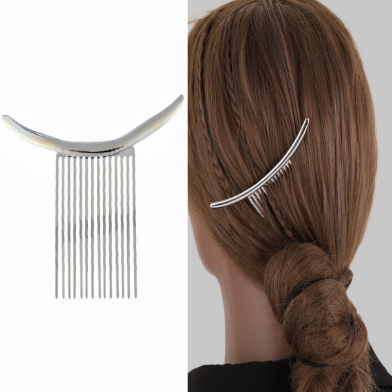 Europeo y Americano de Comercio Exterior accesorios para el cabello brillante de metal Peine del pelo accesorios para el cabello peine popular luz versión peine del pelo al por mayor