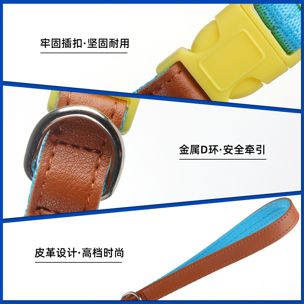 Amazon cross-border pet collar anti-desprendimiento collar conjunto de tracción perro collar perro de entrenamiento perro pequeño y mediano