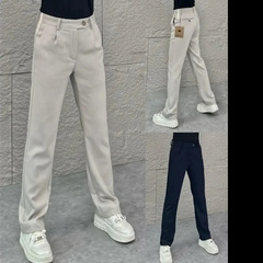 2025春の新型高級男性精紡ビジネスカジュアルパンツにフィットして弾力性のあるストレートパンツ
