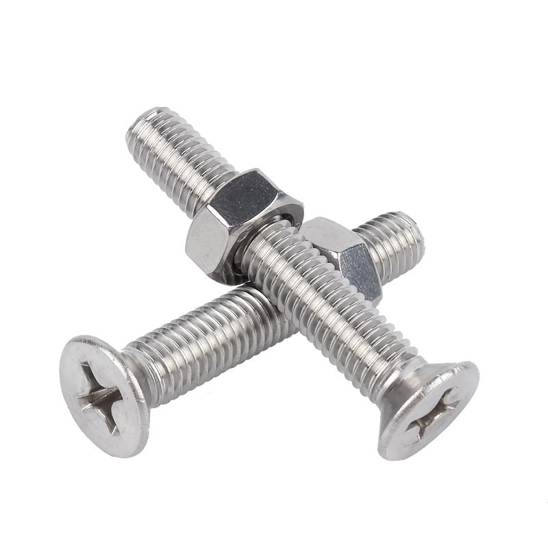 304 스테인레스 스틸 나사 세트 조합 크로스 플랫 헤드 나사 너트 접시 머리 나사 하드웨어 액세서리 2