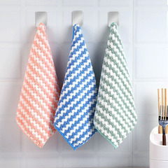 Thick wavy dish cloth rag household cleaning kitchen degreasing home use lazy rag piece water-absorbent does not shed hair