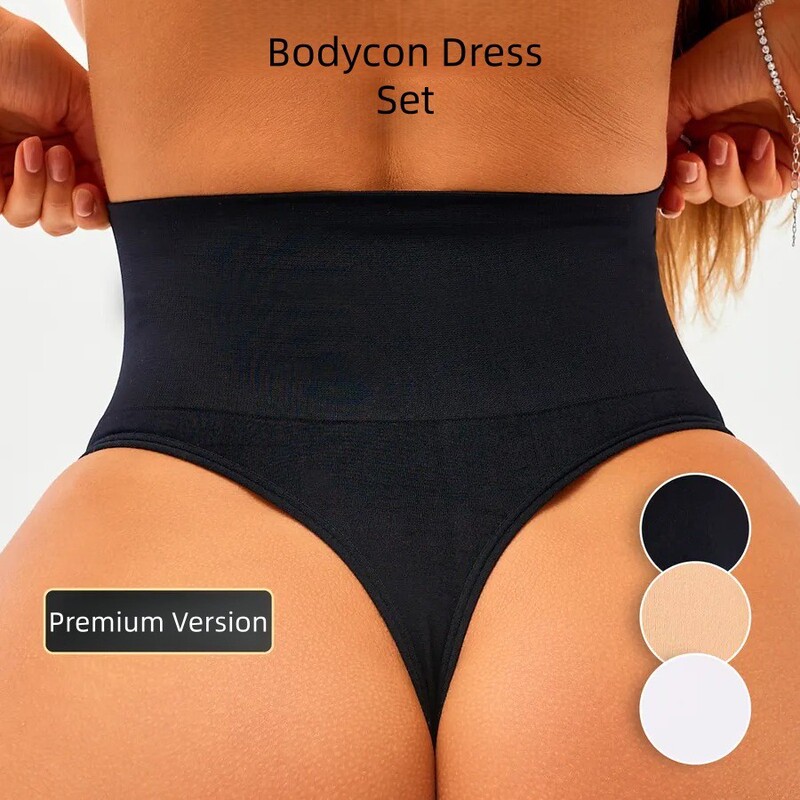 Cross-Border Trade Plus-Size Thong Tummy Control Strong Butt-Lifting Sexy Breathable High-Waisted Elastic Waist Shaping Women's Underwear Cross-Border Trade Plus-Size Thong Tummy Control Strong Butt-Lifting Sexy Breathable High-Waisted Elastic Waist Shaping Women's Underwear