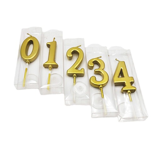 Birthday Number Candles Wholesale Cake Candles Baking Decoration Baby One Year Old Children Adult Golden Number Candles