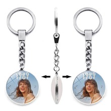 泰勒霉霉音乐专辑饰品钥匙链挂件Taylor Swift双面吊坠爆款小商品