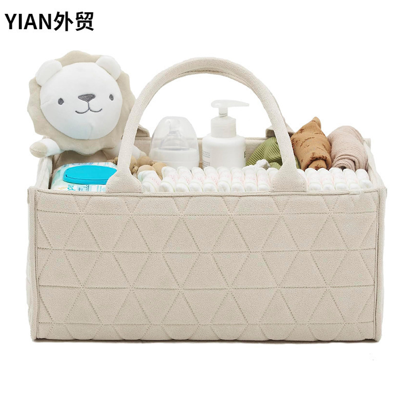 New Fashion Portable Baby Diaper Organizer Soft Nursery Storage Basket Changing Bag Baby Mummy Bag
