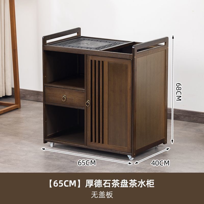 [두꺼운 접시] 길이 65cm의 돌이 들어간 단문 차 트레이 - 덮개 없음