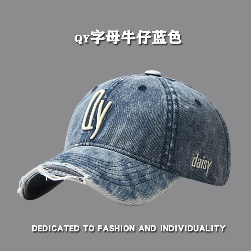 Cuatro estaciones de sombreros de béisbol de vaqueros suaves, sombreros retro lavados con agua, sombreros de cara, sombreros casuales, sombreros de boca de pato.