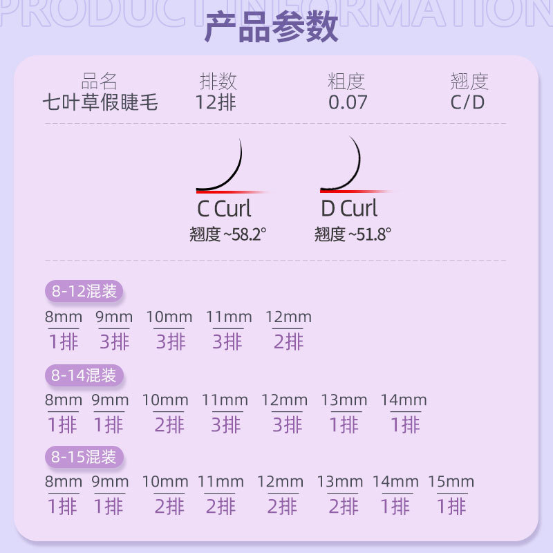 NAGARAKU trébol injerto pestañas gruesas de tipo W europeo y americano mejorado 7D no fácil de perder raíz floración pestañas postizas