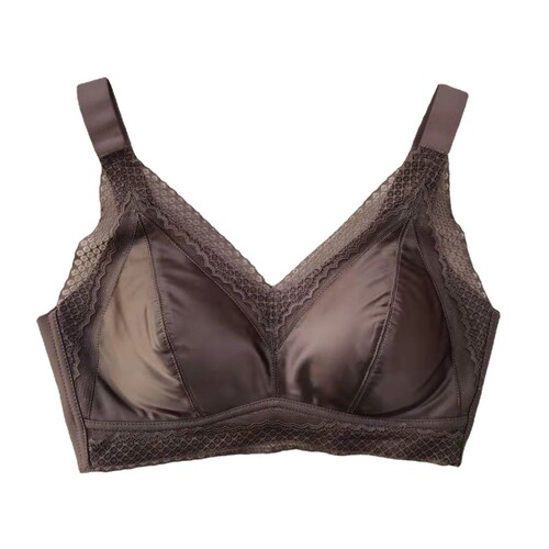 Seamless lady's latex underwear, women's wire-free French satin lace bra, sexy tube top, beautiful back and chest wrap for women